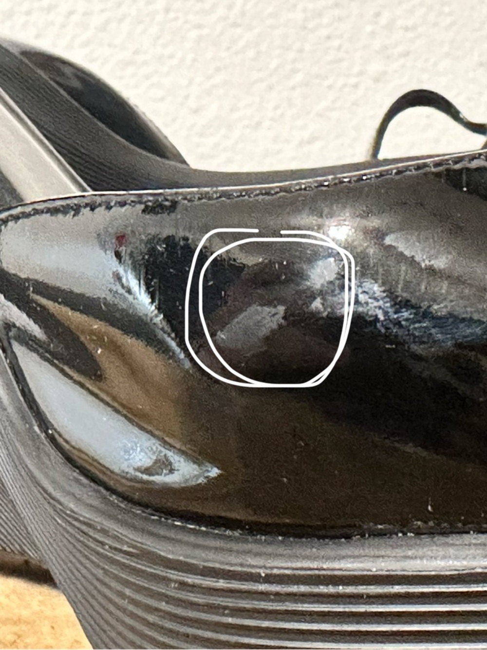 Gucci Black Patent Leather Wedge Mary-Ankle Strap Shoes - Picture 5 of 6